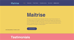Desktop Screenshot of maitrise.co.in