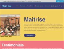 Tablet Screenshot of maitrise.co.in